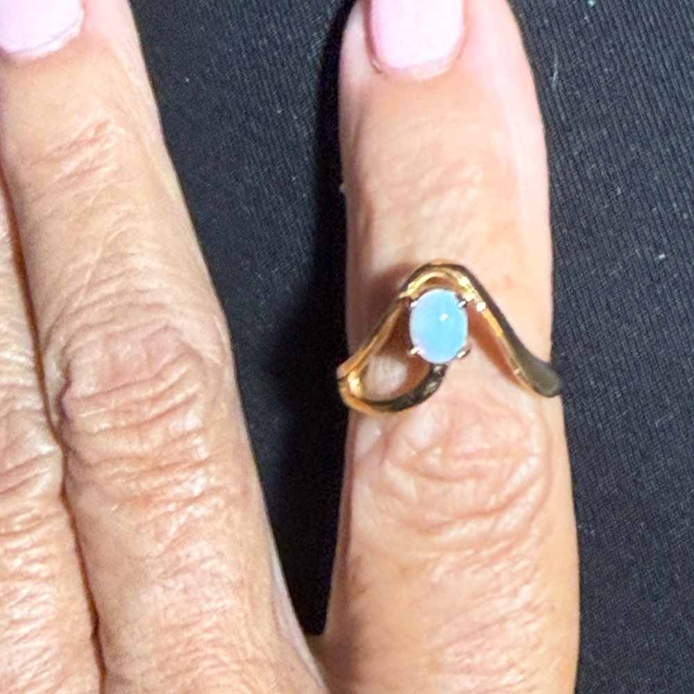 18kt gold plated Opal Ring